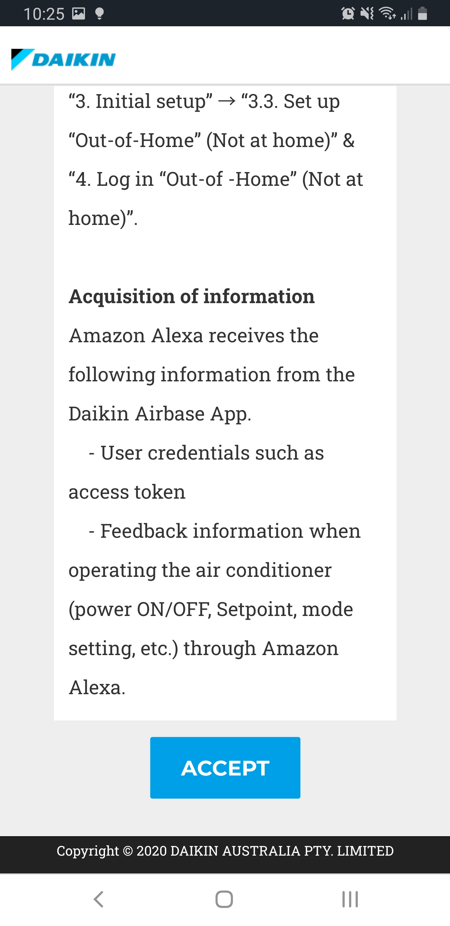 How to link Daikin Airbase to Amazon Alexa Daikin